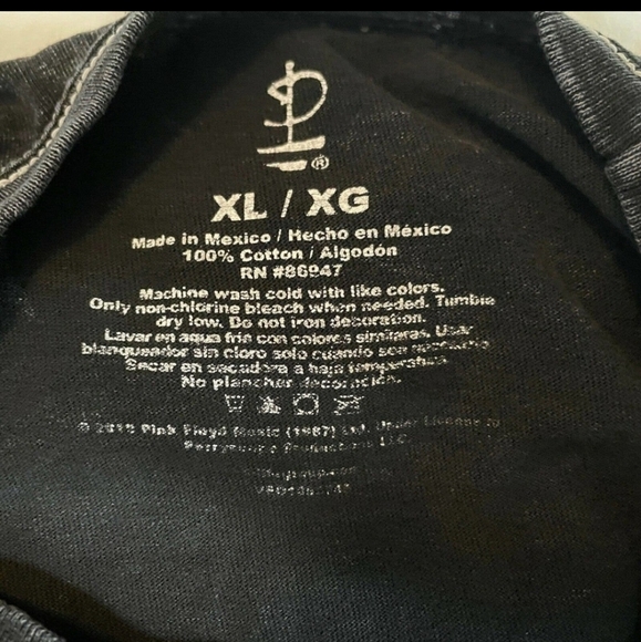 Pink Floyd Band T Shirt Dark Side Of the Moon Cut Off Crop - Picture 2 of 2